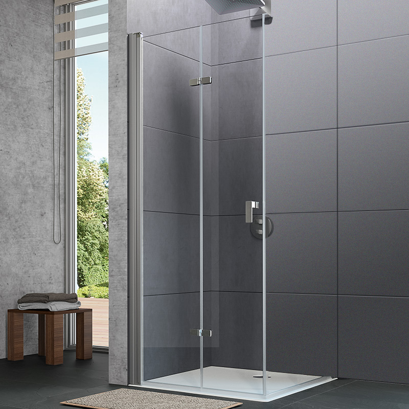 dušas durvis Design pure, 900 mm, h=1900, kreisā puse, hroms/caurspīdīgs stikls AP
